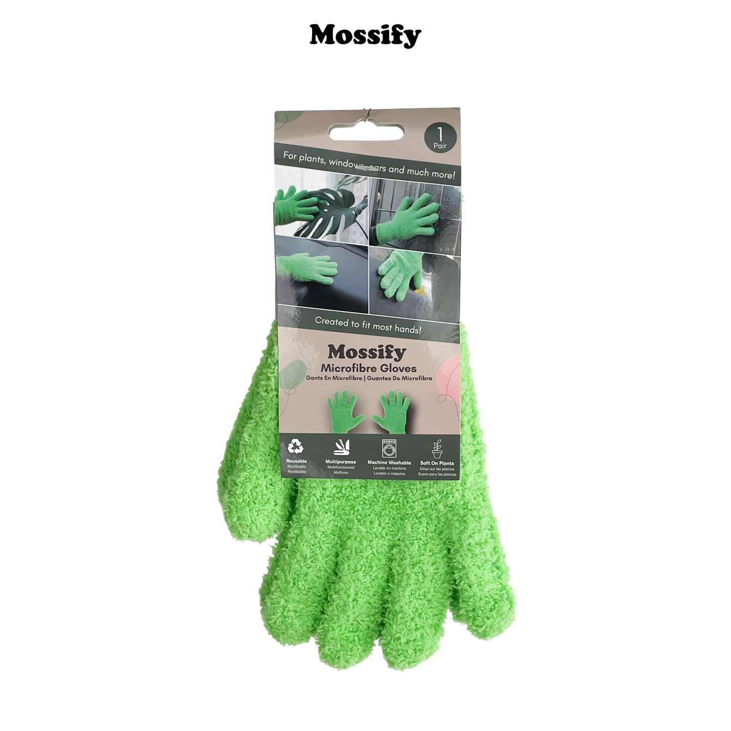 2 Microfiber Gloves - Leaf-Shining Gloves
